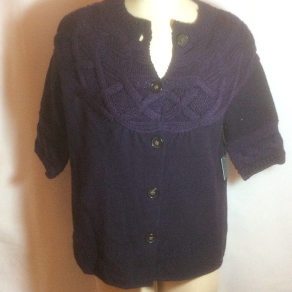 NWT Premise Navy Boiled Wool Sweater Coat SZ Large - Picture 1 of 4